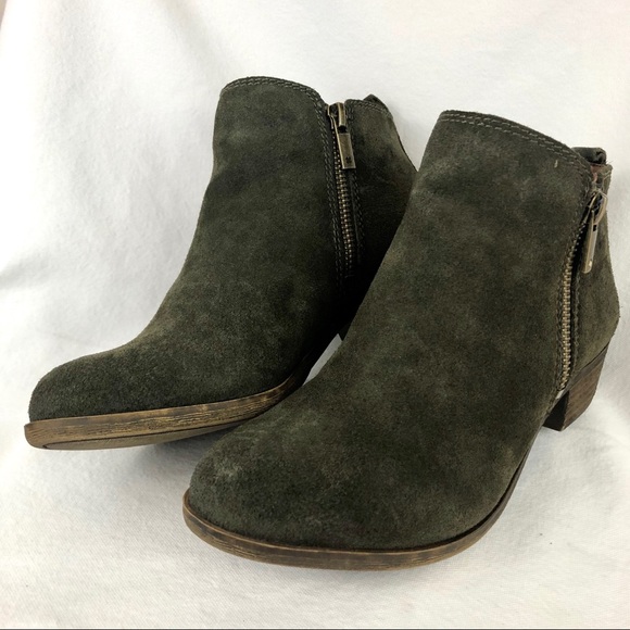 Lucky Brand Women's Booties Olive Green 6M - Picture 2 of 10